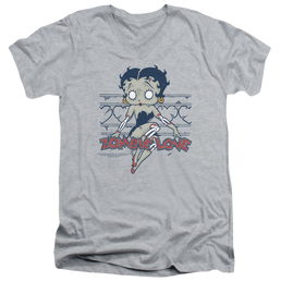 Betty Boop Zombie Pinup - Men's V-Neck T-Shirt Men's V-Neck T-Shirt Betty Boop   