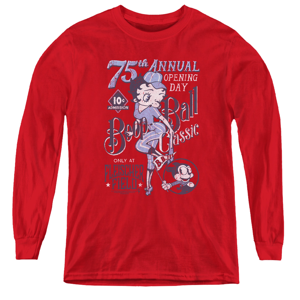 Betty Boop Boop Ball - Youth Long Sleeve T-Shirt Youth Long Sleeve T-Shirt Betty Boop   
