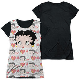 Betty Boop Symbol Sub - Juniors Black Back T-Shirt Juniors Black Back T-Shirt Betty Boop   