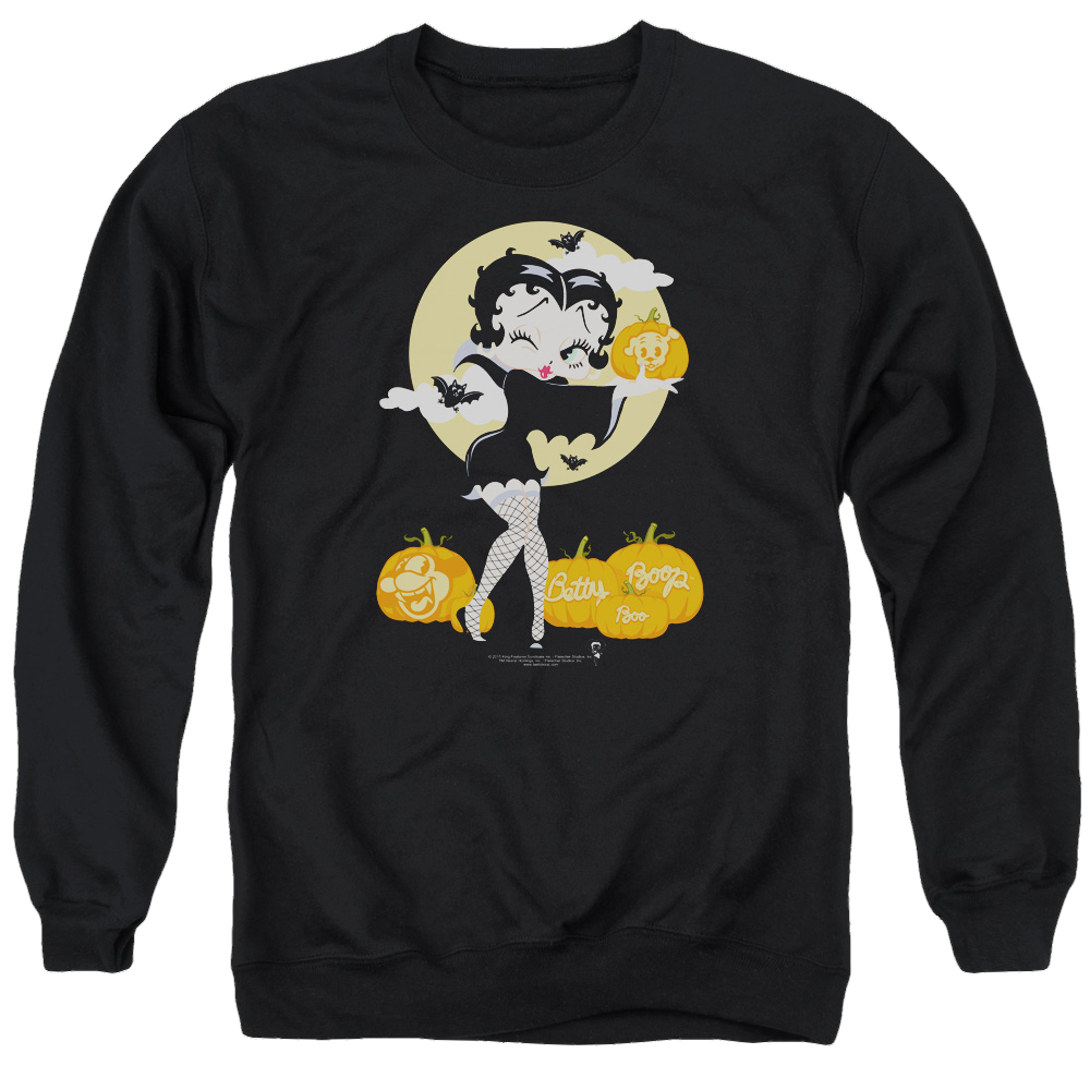 Betty Boop Vamp Pumkins - Men's Crewneck Sweatshirt Men's Crewneck Sweatshirt Betty Boop   