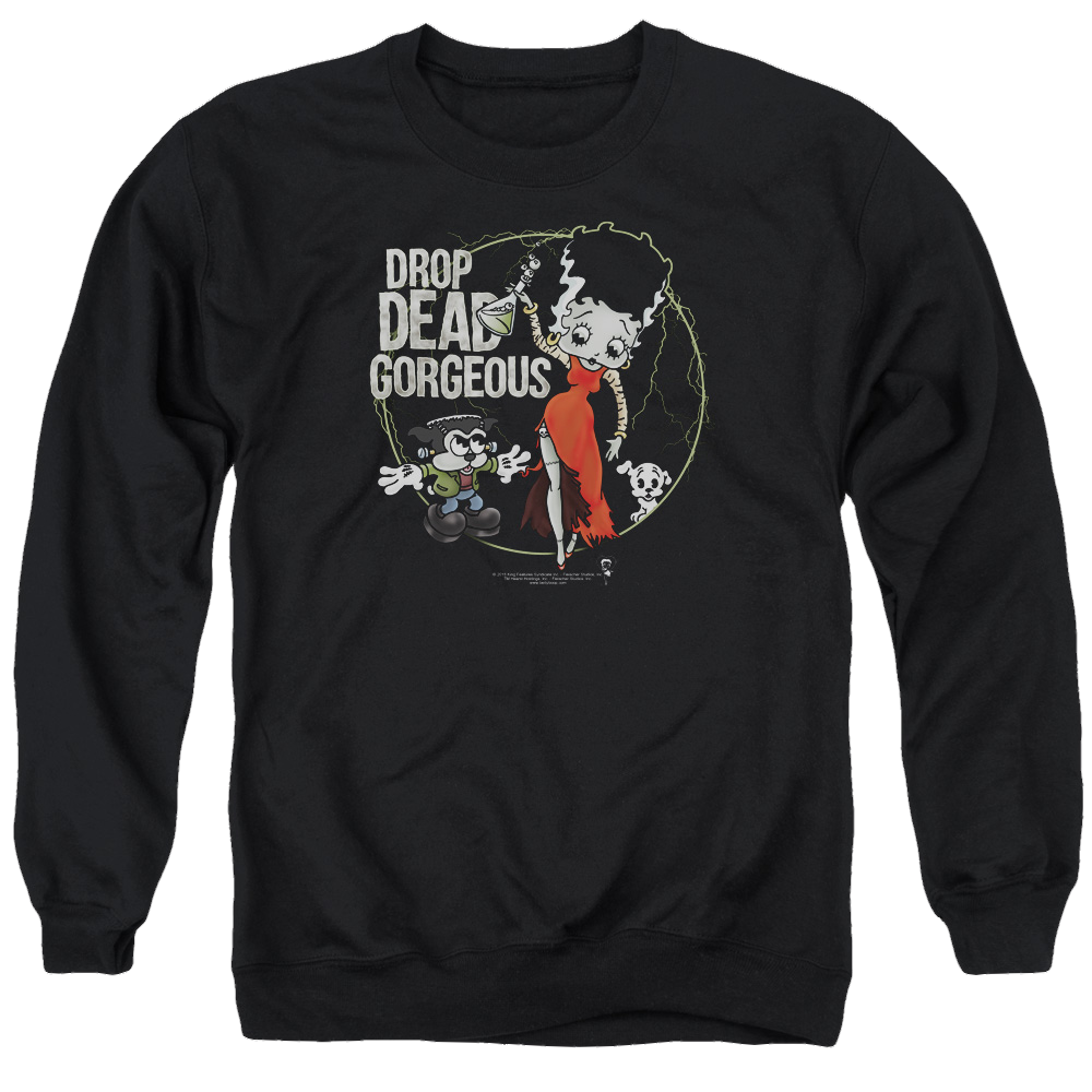 Betty Boop Drop Dead Gorgeous - Men's Crewneck Sweatshirt Men's Crewneck Sweatshirt Betty Boop   