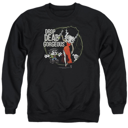 Betty Boop Drop Dead Gorgeous - Men's Crewneck Sweatshirt Men's Crewneck Sweatshirt Betty Boop   