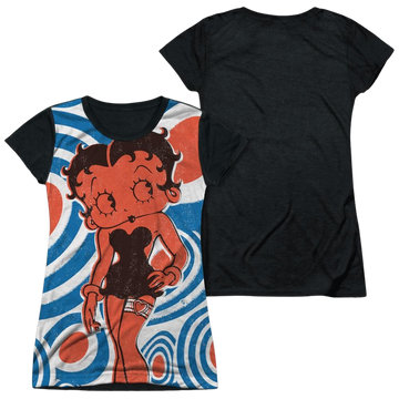 Betty Boop Mod Rings - Juniors Black Back T-Shirt Juniors Black Back T-Shirt Betty Boop   