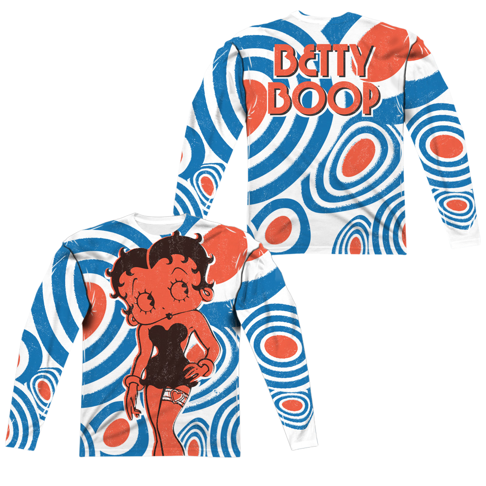 Betty Boop Mod Rings (Front/Back Print) - Men's All-Over Print Long Sleeve Men's All-Over Print Long Sleeve Betty Boop   