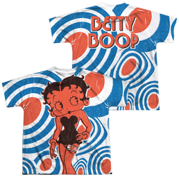 Betty Boop Mod Rings (Front/Back Print) - Youth All-Over Print T-Shirt Youth All-Over Print T-Shirt (Ages 8-12) Betty Boop   