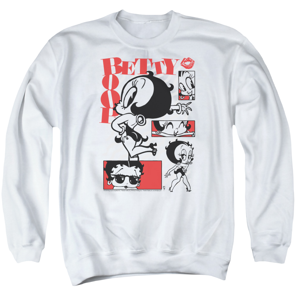 Betty Boop Stylin Snaps - Men's Crewneck Sweatshirt Men's Crewneck Sweatshirt Betty Boop   