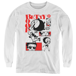 Betty Boop Stylin Snaps - Youth Long Sleeve T-Shirt Youth Long Sleeve T-Shirt Betty Boop   