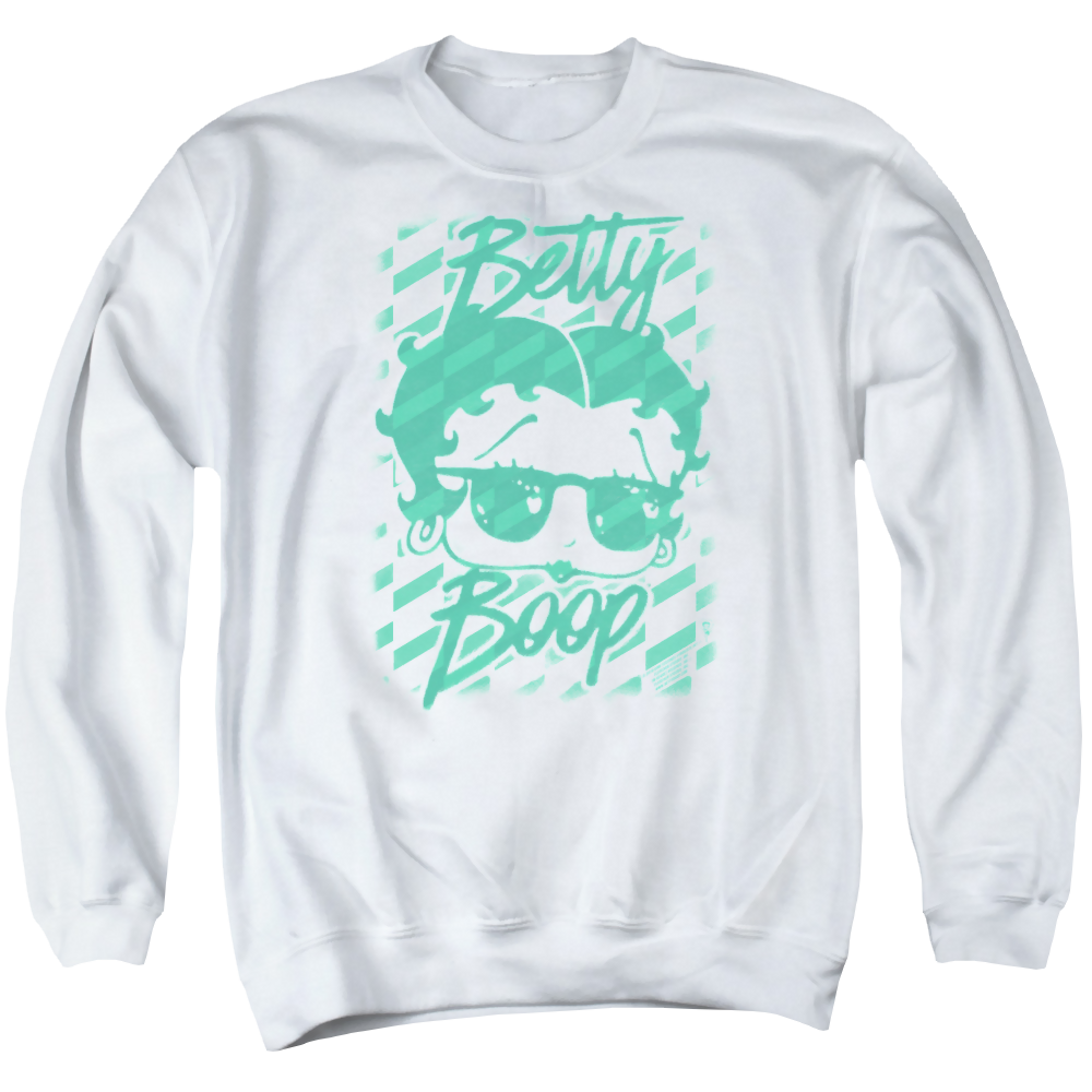 Betty Boop Summer Shades - Men's Crewneck Sweatshirt Men's Crewneck Sweatshirt Betty Boop   