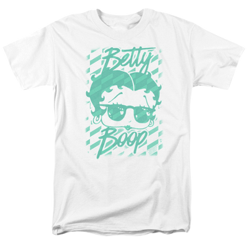 White men's regular fit t-shirt with Betty Boop Summer Shades graphic
