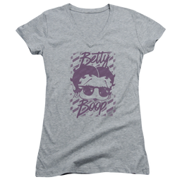 Betty Boop Summer Shades - Juniors V-Neck T-Shirt Juniors V-Neck T-Shirt Betty Boop   