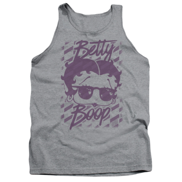 Athletic heather men's tank with Betty Boop Summer Shades graphic