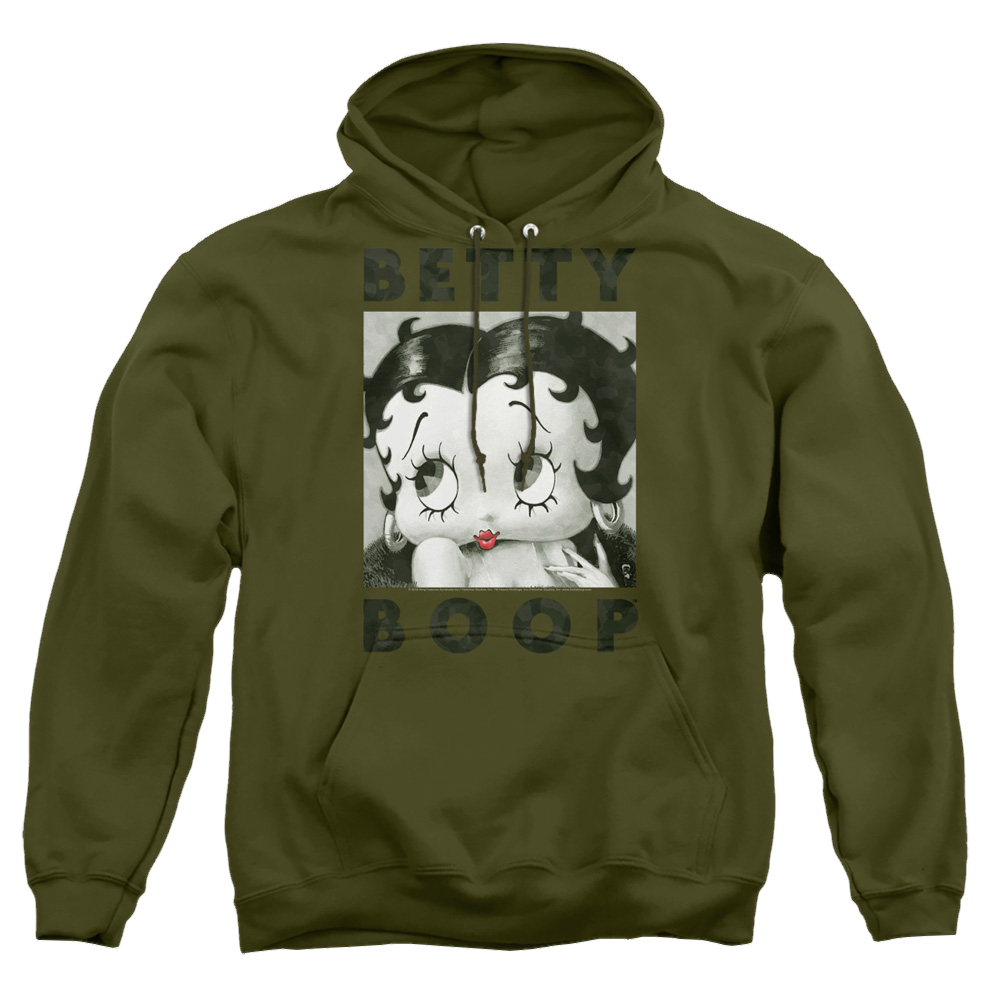 Betty Boop Camo Glamour - Pullover Hoodie Pullover Hoodie Betty Boop   