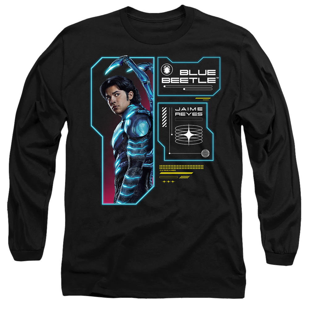 BLUE BEETLE (2023) Data Read Out - Men's Long Sleeve T-Shirt Men's Long Sleeve T-Shirt BLUE BEETLE (2023)   
