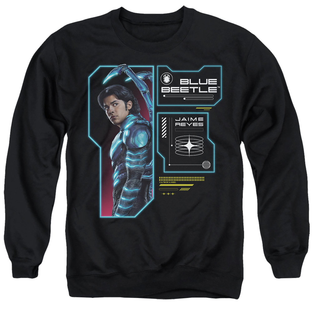 BLUE BEETLE (2023) Data Read Out - Men's Crewneck Sweatshirt Men's Crewneck Sweatshirt BLUE BEETLE (2023)   