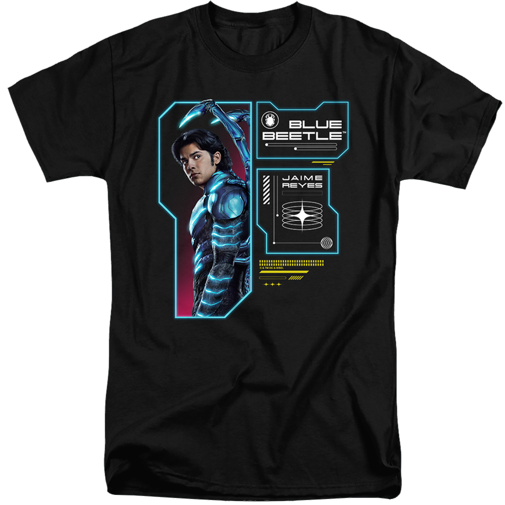 BLUE BEETLE (2023) Data Read Out - Men's Tall Fit T-Shirt Men's Tall Fit T-Shirt BLUE BEETLE (2023)   