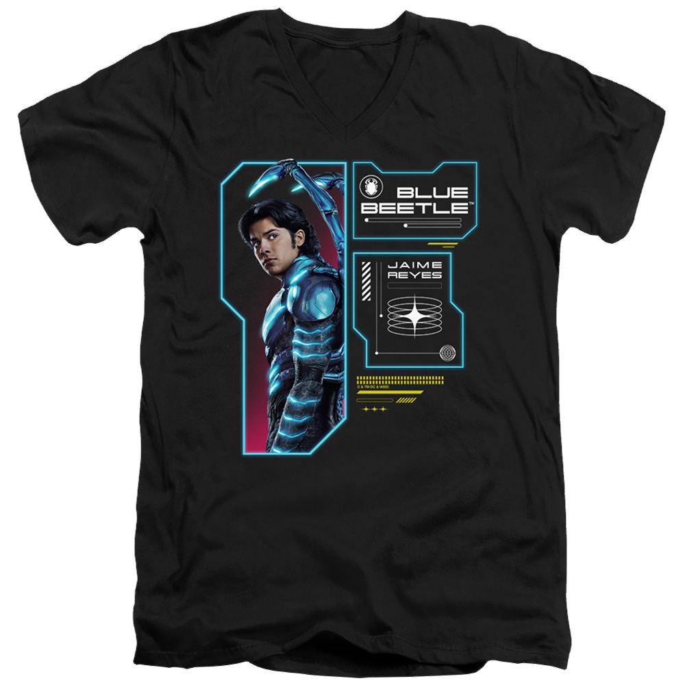 BLUE BEETLE (2023) Data Read Out - Men's V-Neck T-Shirt Men's V-Neck T-Shirt BLUE BEETLE (2023)   