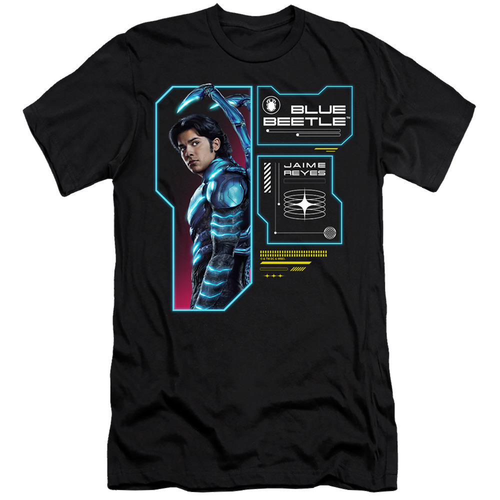 BLUE BEETLE (2023) Data Read Out - Men's Premium Slim Fit T-Shirt Men's Premium Slim Fit T-Shirt BLUE BEETLE (2023)   