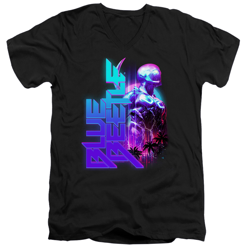 BLUE BEETLE (2023) Lightning - Men's V-Neck T-Shirt Men's V-Neck T-Shirt BLUE BEETLE (2023)   