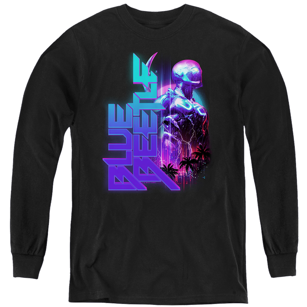 BLUE BEETLE (2023) Lightning - Youth Long Sleeve T-Shirt Youth Long Sleeve T-Shirt BLUE BEETLE (2023)   