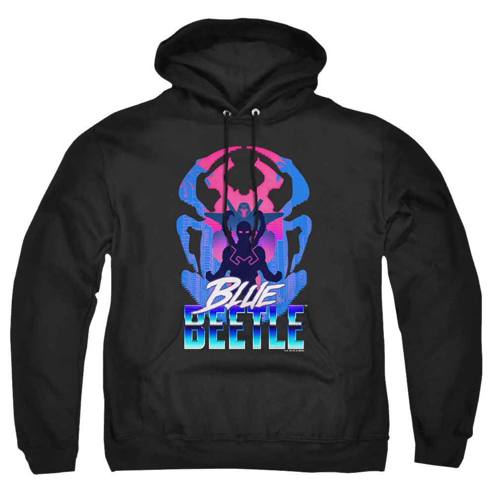 BLUE BEETLE (2023) Silhouette - Pullover Hoodie Pullover Hoodie BLUE BEETLE (2023)   