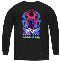 BLUE BEETLE (2023) Silhouette - Youth Long Sleeve T-Shirt Youth Long Sleeve T-Shirt BLUE BEETLE (2023)   