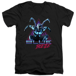 BLUE BEETLE (2023) Leaping Triangle - Men's V-Neck T-Shirt Men's V-Neck T-Shirt BLUE BEETLE (2023)   