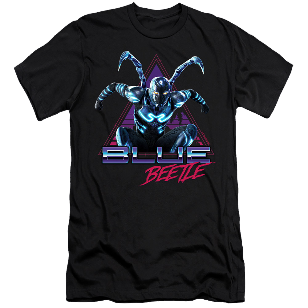 BLUE BEETLE (2023) Leaping Triangle - Men's Premium Slim Fit T-Shirt Men's Premium Slim Fit T-Shirt BLUE BEETLE (2023)   