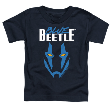 Navy toddler t-shirt with BLUE BEETLE (2023) Mask graphic