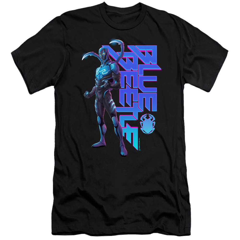 BLUE BEETLE (2023) Standing - Men's Premium Slim Fit T-Shirt Men's Premium Slim Fit T-Shirt BLUE BEETLE (2023)   