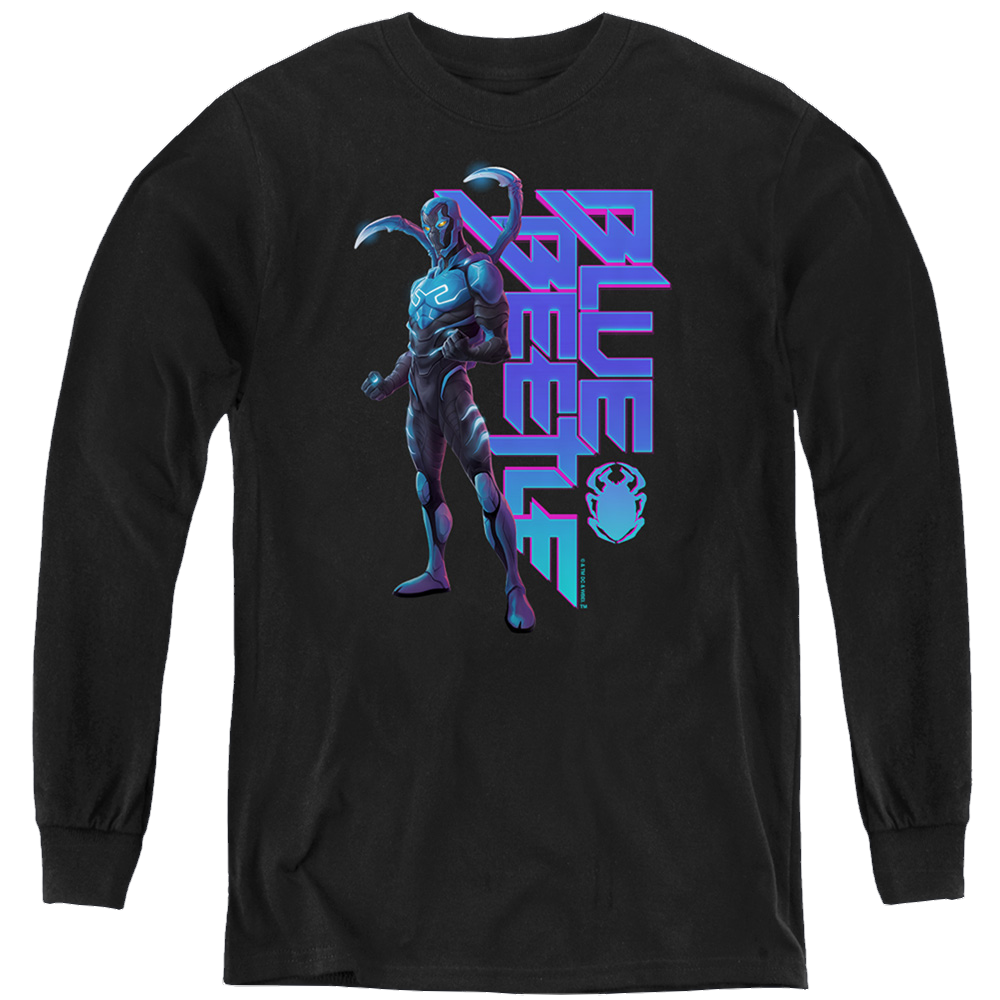 BLUE BEETLE (2023) Standing - Youth Long Sleeve T-Shirt Youth Long Sleeve T-Shirt BLUE BEETLE (2023)   