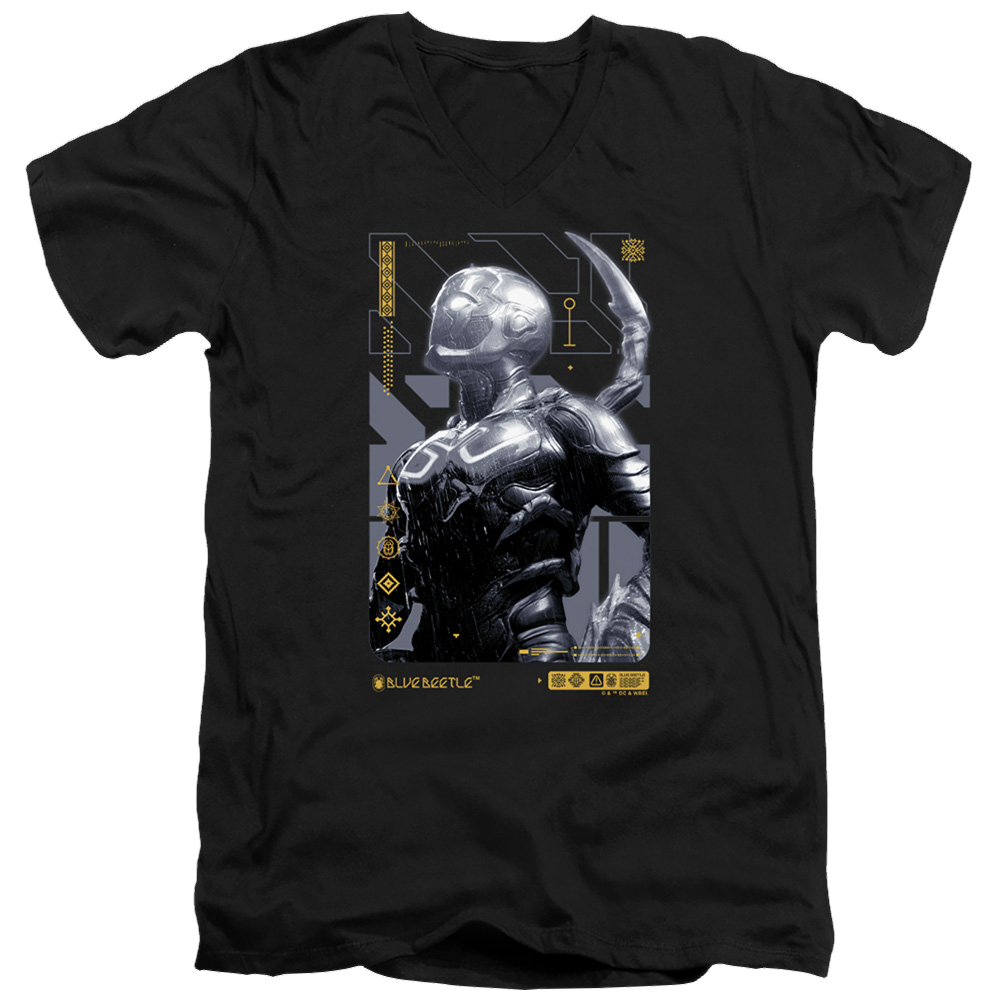 BLUE BEETLE (2023) Beetle Heads Up - Men's V-Neck T-Shirt Men's V-Neck T-Shirt BLUE BEETLE (2023)   