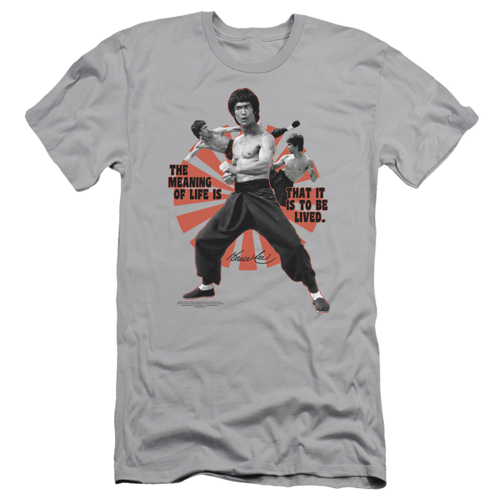 Bruce Lee Meaning Of Life - Men's Slim Fit T-Shirt Men's Slim Fit T-Shirt Bruce Lee   