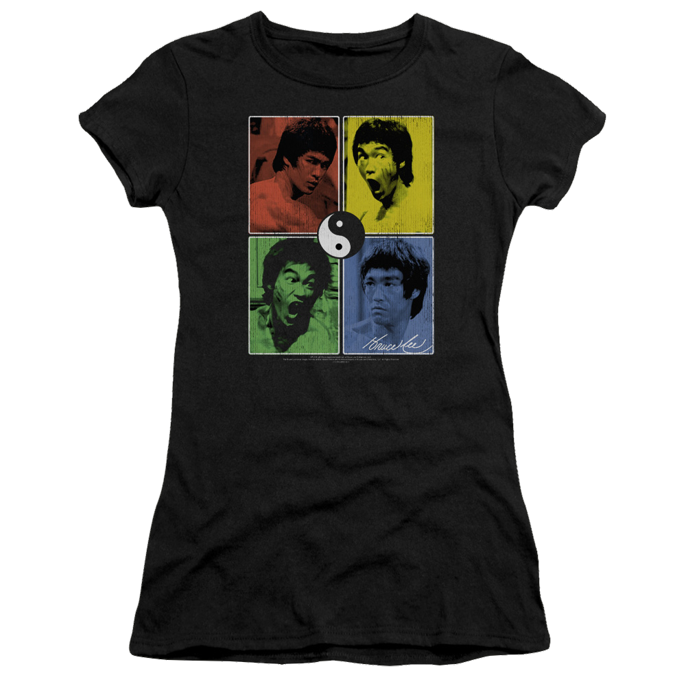 Bruce Lee Enter Color Block - Juniors T-Shirt Juniors T-Shirt Bruce Lee   