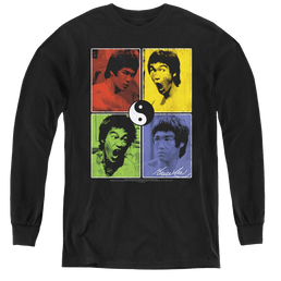 Bruce Lee Enter Color Block - Youth Long Sleeve T-Shirt Youth Long Sleeve T-Shirt Bruce Lee   