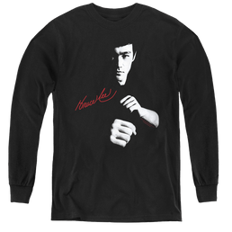 Bruce Lee The Dragon Awaits - Youth Long Sleeve T-Shirt Youth Long Sleeve T-Shirt Bruce Lee   