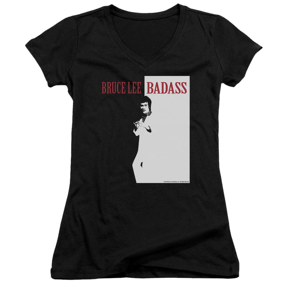 Bruce Lee Badass - Juniors V-Neck T-Shirt Juniors V-Neck T-Shirt Bruce Lee   