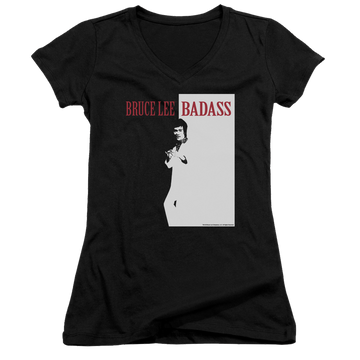 Bruce Lee Badass - Juniors V-Neck T-Shirt Juniors V-Neck T-Shirt Bruce Lee   