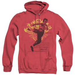 Bruce Lee Immortal Dragon - Heather Pullover Hoodie Heather Pullover Hoodie Bruce Lee   