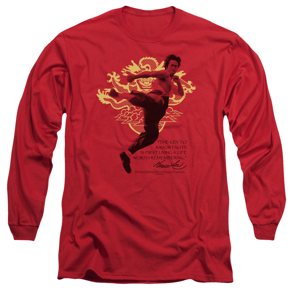 Bruce Lee Immortal Dragon - Men's Long Sleeve T-Shirt Men's Long Sleeve T-Shirt Bruce Lee   