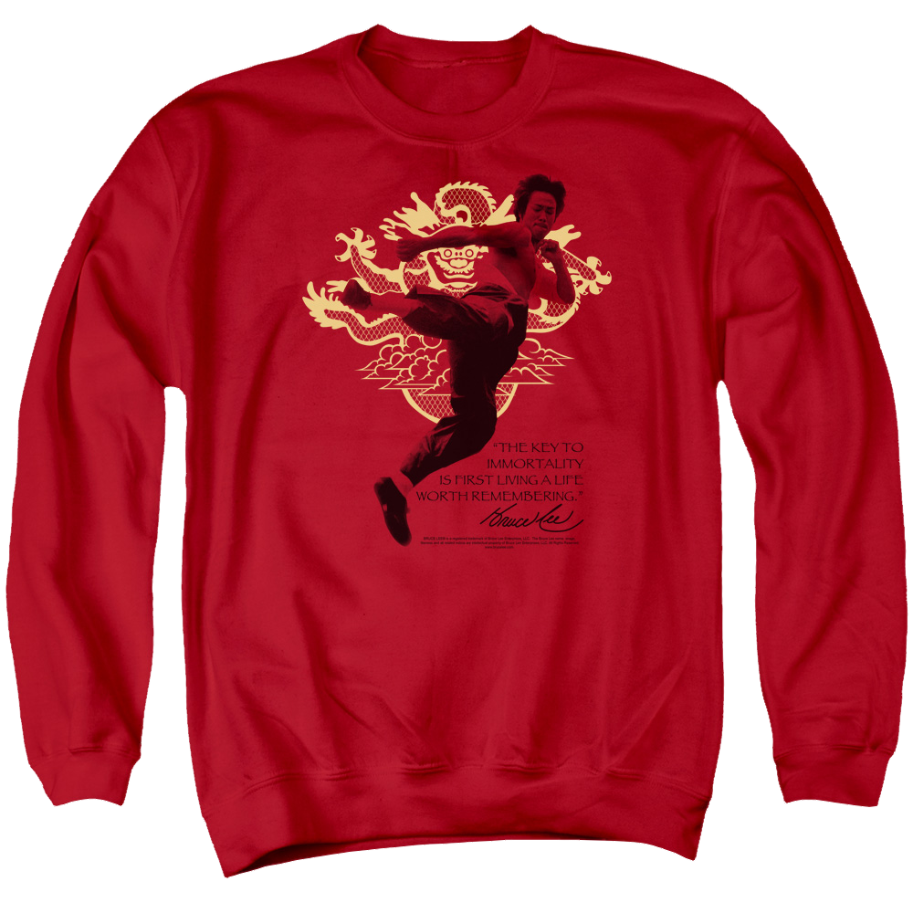 Bruce Lee Immortal Dragon - Men's Crewneck Sweatshirt Men's Crewneck Sweatshirt Bruce Lee   