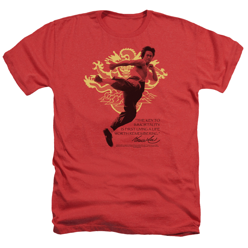 Bruce Lee Immortal Dragon - Men's Heather T-Shirt Men's Heather T-Shirt Bruce Lee   