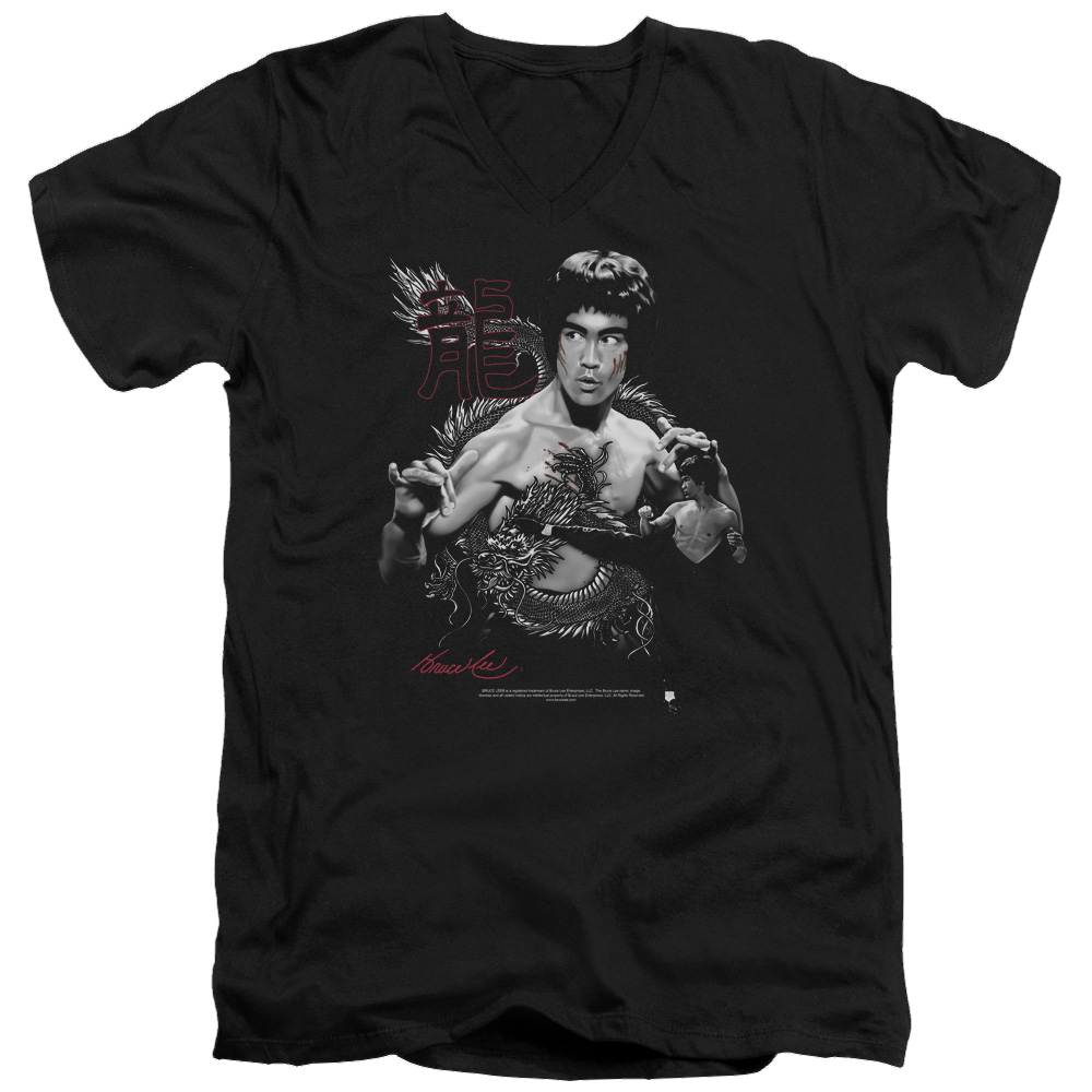 Bruce Lee The Dragon - Men's V-Neck T-Shirt Men's V-Neck T-Shirt Bruce Lee   