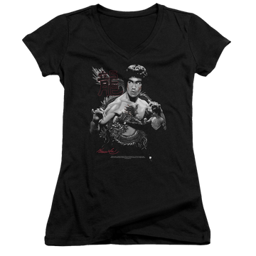 Bruce Lee The Dragon - Juniors V-Neck T-Shirt Juniors V-Neck T-Shirt Bruce Lee   