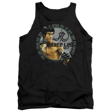 Black men's tank with Bruce Lee Expectations graphic