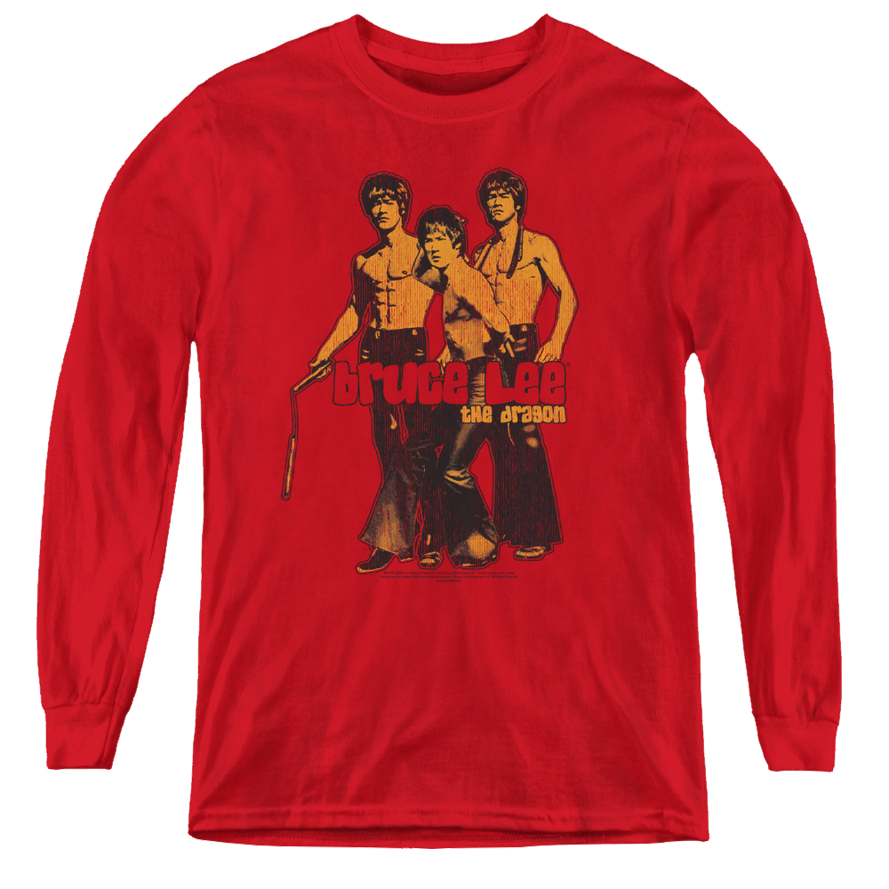 Bruce Lee Nunchucks - Youth Long Sleeve T-Shirt Youth Long Sleeve T-Shirt Bruce Lee   