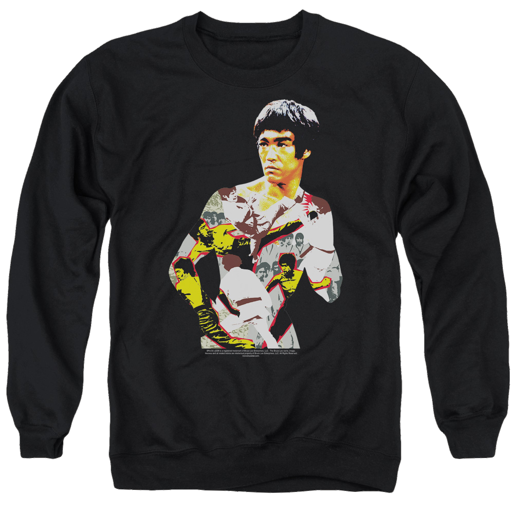Bruce Lee Body Of Action - Men's Crewneck Sweatshirt Men's Crewneck Sweatshirt Bruce Lee   