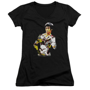 Bruce Lee Body Of Action - Juniors V-Neck T-Shirt Juniors V-Neck T-Shirt Bruce Lee   