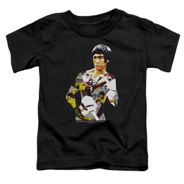 Black toddler t-shirt with Bruce Lee Body Of Action graphic