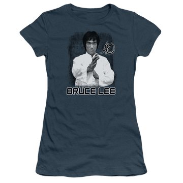 Indigo juniors t-shirt with Bruce Lee Concentrate graphic
