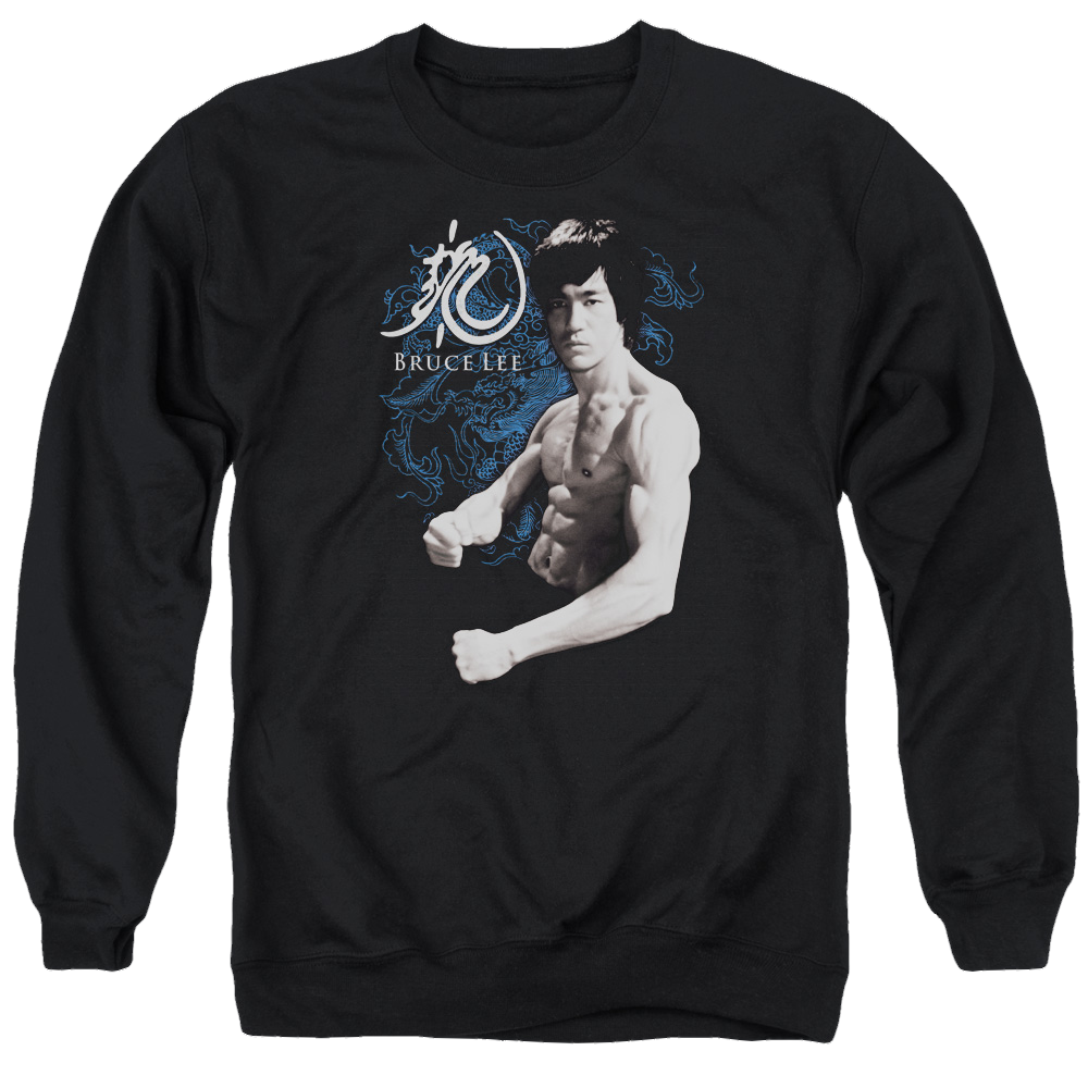 Bruce Lee Dragon Stance - Men's Crewneck Sweatshirt Men's Crewneck Sweatshirt Bruce Lee   
